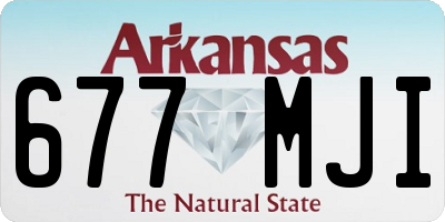 AR license plate 677MJI