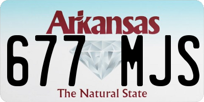 AR license plate 677MJS
