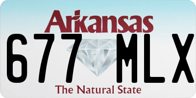 AR license plate 677MLX