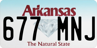 AR license plate 677MNJ