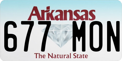 AR license plate 677MON