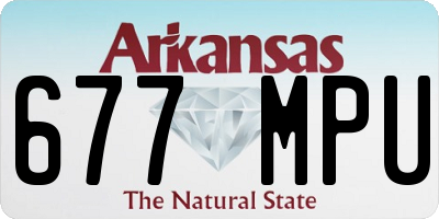 AR license plate 677MPU