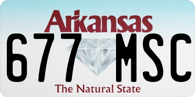 AR license plate 677MSC