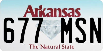 AR license plate 677MSN