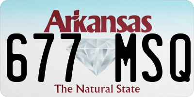 AR license plate 677MSQ