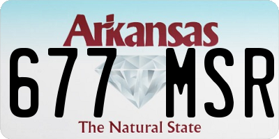 AR license plate 677MSR