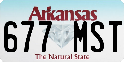 AR license plate 677MST