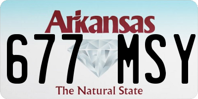 AR license plate 677MSY