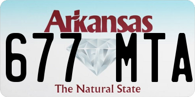 AR license plate 677MTA