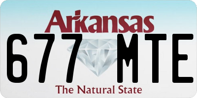 AR license plate 677MTE