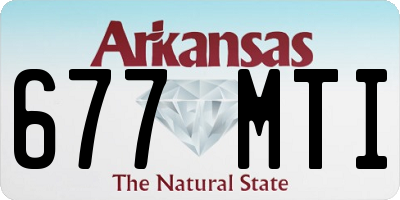 AR license plate 677MTI
