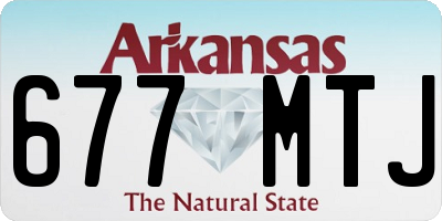AR license plate 677MTJ