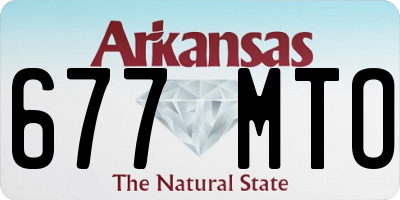 AR license plate 677MTO