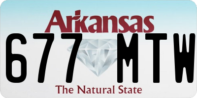 AR license plate 677MTW