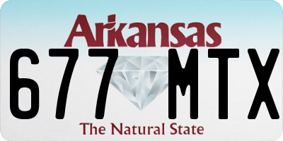 AR license plate 677MTX