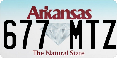 AR license plate 677MTZ