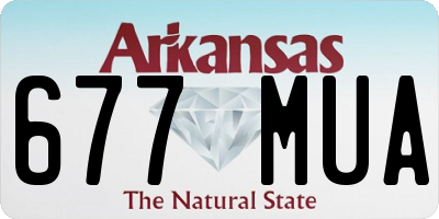 AR license plate 677MUA