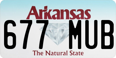 AR license plate 677MUB