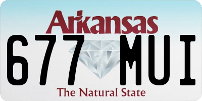 AR license plate 677MUI