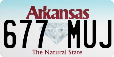 AR license plate 677MUJ
