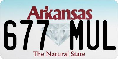 AR license plate 677MUL