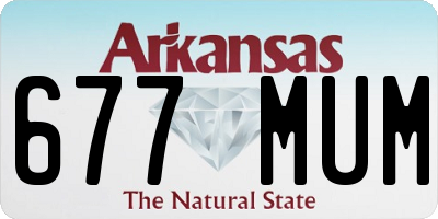 AR license plate 677MUM