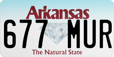 AR license plate 677MUR