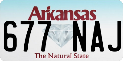 AR license plate 677NAJ