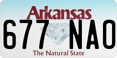 AR license plate 677NAO
