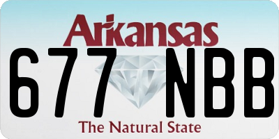 AR license plate 677NBB