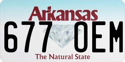 AR license plate 677OEM