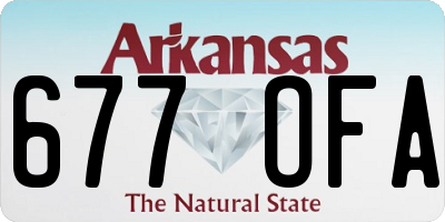 AR license plate 677OFA