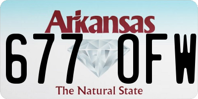 AR license plate 677OFW