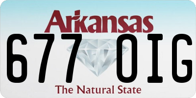AR license plate 677OIG