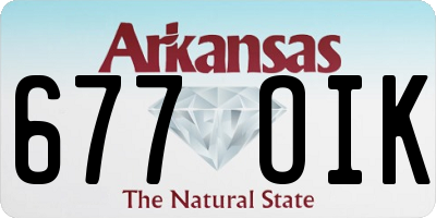 AR license plate 677OIK