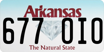 AR license plate 677OIO