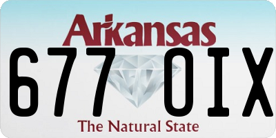 AR license plate 677OIX