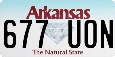 AR license plate 677UON
