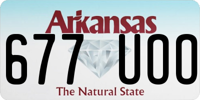 AR license plate 677UOO