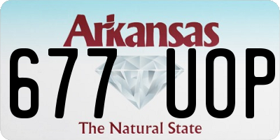 AR license plate 677UOP