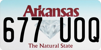 AR license plate 677UOQ