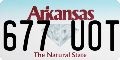 AR license plate 677UOT