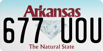 AR license plate 677UOU
