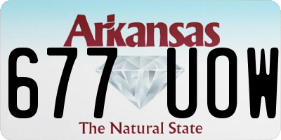 AR license plate 677UOW