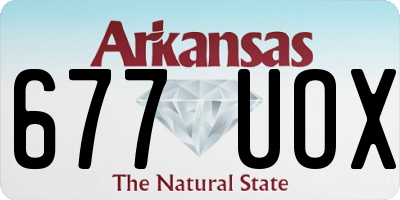 AR license plate 677UOX