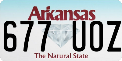 AR license plate 677UOZ