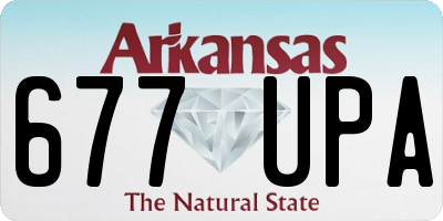 AR license plate 677UPA