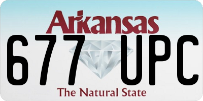AR license plate 677UPC