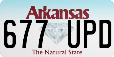 AR license plate 677UPD