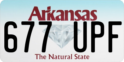 AR license plate 677UPF